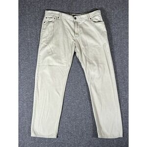 Plugg Chino Pants  Beige Slim Straight Leg Cotton‎ Canvas Mens Size 38x32